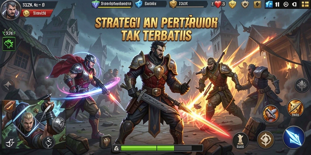 Tampilan utama gameplay di 33ZK yang menampilkan pertempuran strategis.