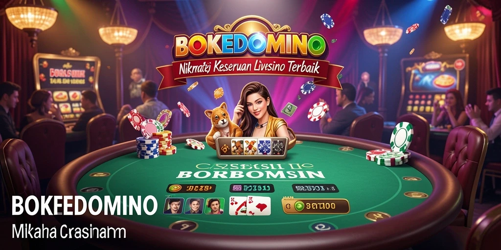 Tampilan grafis memukau dari permainan Live Casino BOKEDOMINO.