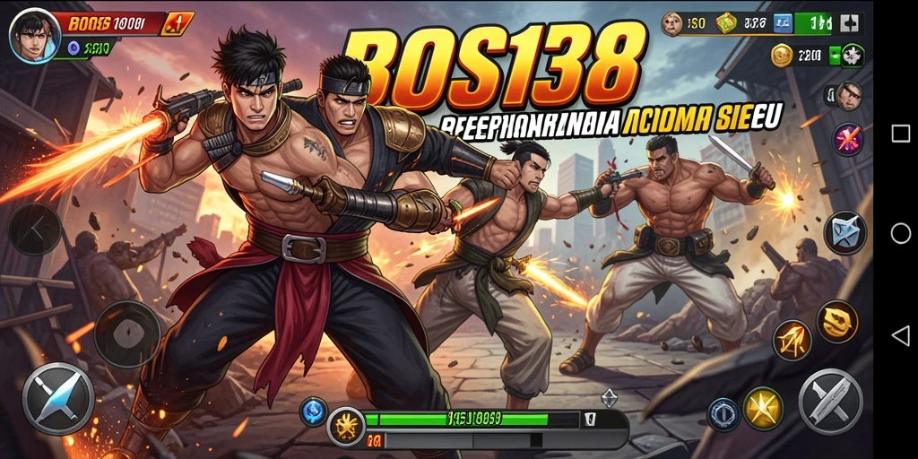 Tampilan seru gameplay action di BOS138.