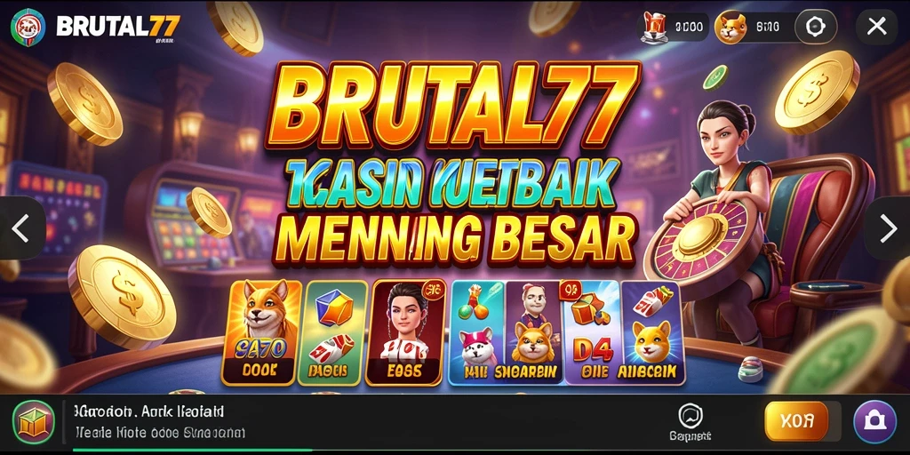Screenshot gameplay dari BRUTAL77 menampilkan keseruan Kasino.