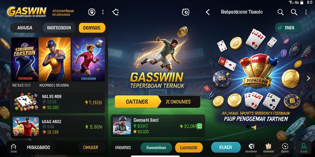 Tampilan menarik dari gameplay taruhan Sportsbook di GASWIN.