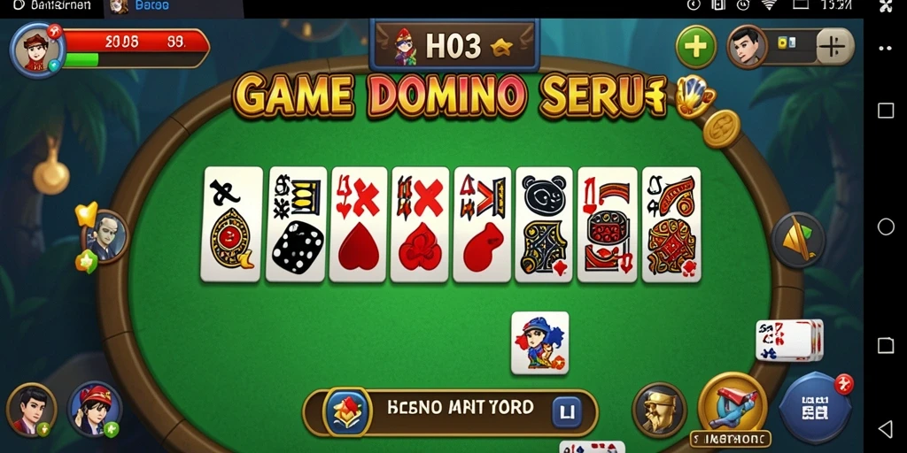 Tampilan seru gameplay H03 saat bermain Domino dengan teman.