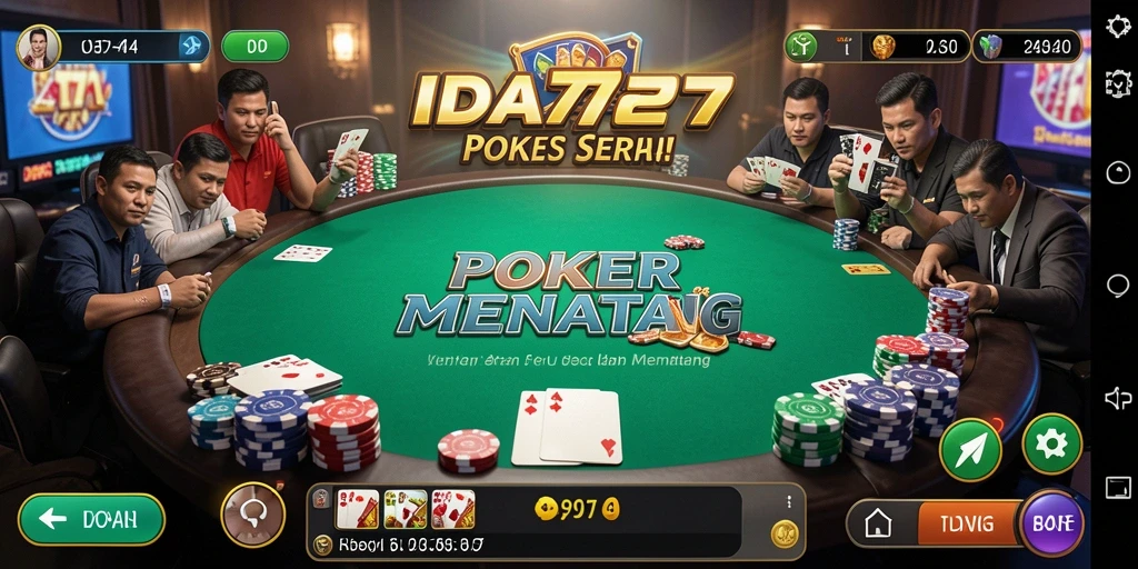 Tampilan menarik dari gameplay Poker di IDA777.