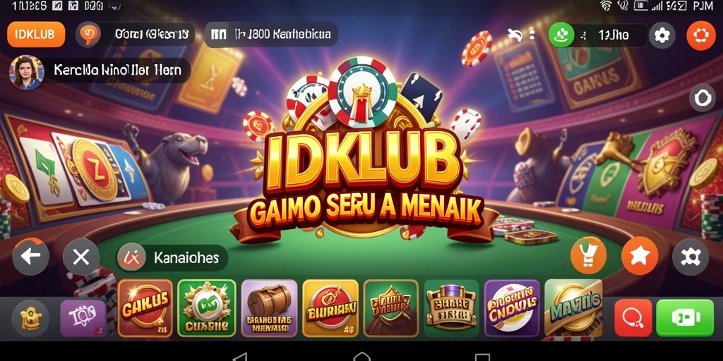 Tampilan menarik dari gameplay kasino IDKLUB.
