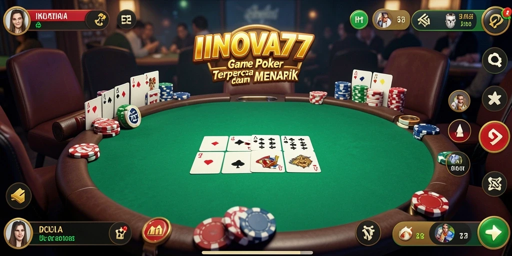 Tampilan gameplay menarik dari INOVA77 saat bermain Poker.