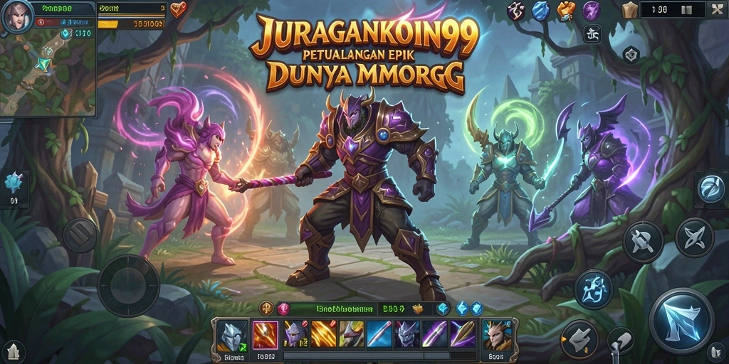 Screenshot gameplay JURAGANKOIN99 menampilkan aksi seru di dunia MMORPG.