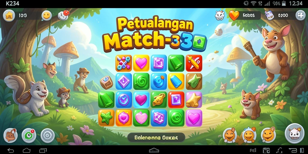 Tampilan gameplay K234 yang penuh warna dan seru.