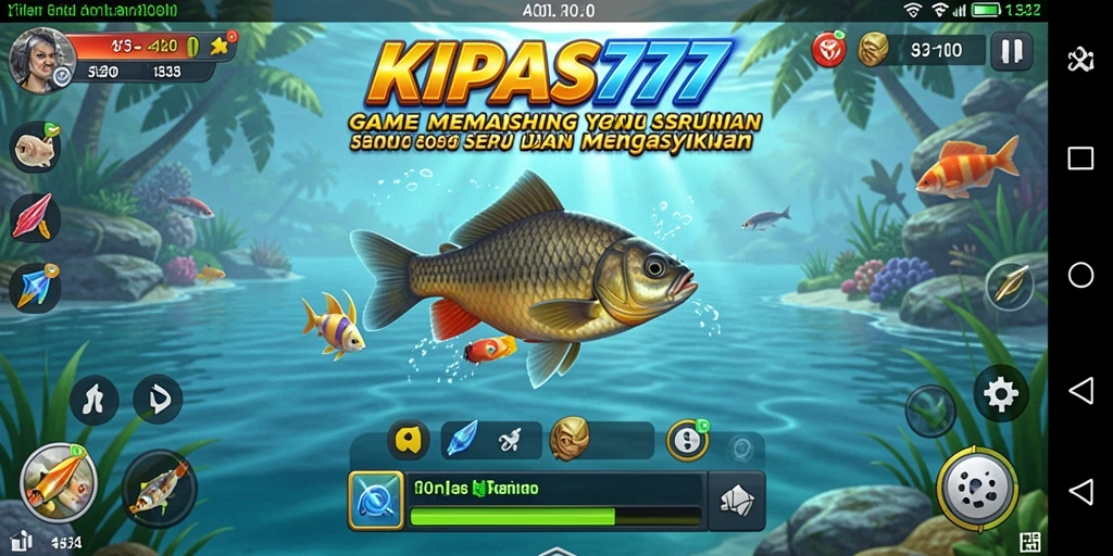 Screenshot gameplay KIPAS777 menampilkan keseruan saat menangkap ikan.