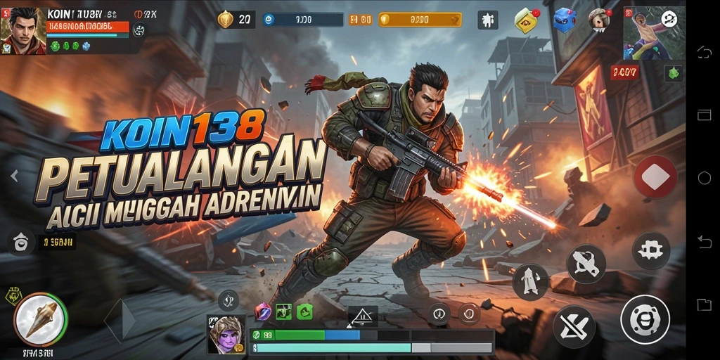 Tampilan gameplay Action yang intens dan mendebarkan.