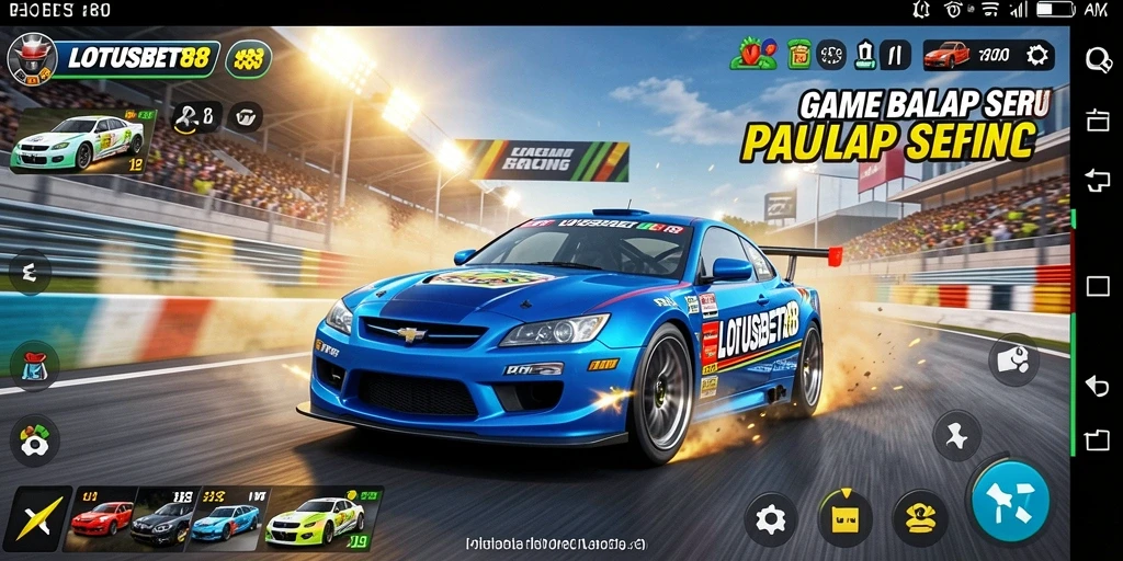 Gameplay seru dan menegangkan di LOTUSBET88 saat balapan.