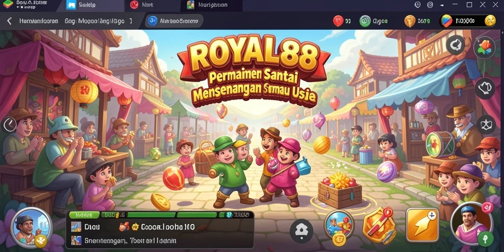 Tampilan gameplay seru ROYAL88 dengan grafis penuh warna.