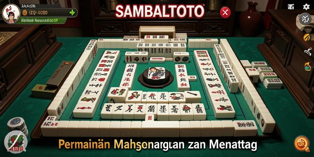 Screenshot gameplay SAMBALTOTO yang menunjukkan tantangan Mahjong.