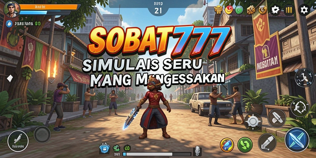 Screenshot gameplay dari SOBAT777 yang menampilkan aktivitas simulasi.