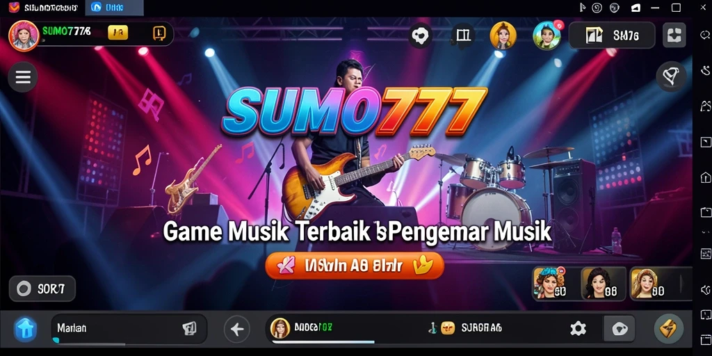 Tampilan gameplay SUMO777 yang penuh warna dan dinamis.