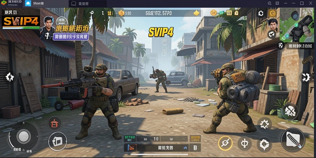 Tampilan gameplay SVIP4 yang realistis dan penuh warna.