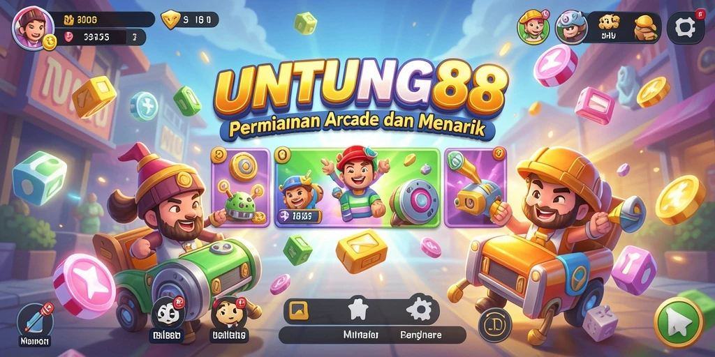 Tangkapan layar utama UNTUNG88 menampilkan aksi seru dalam permainan Arcade.
